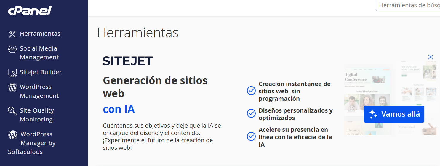 Haz tu mismo tu página web con SiteJet